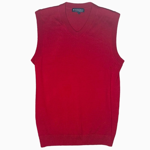 Hart Schaffner Marx 100% Merino Wool Red Sweater Vest Sz S - Picture 2 of 5